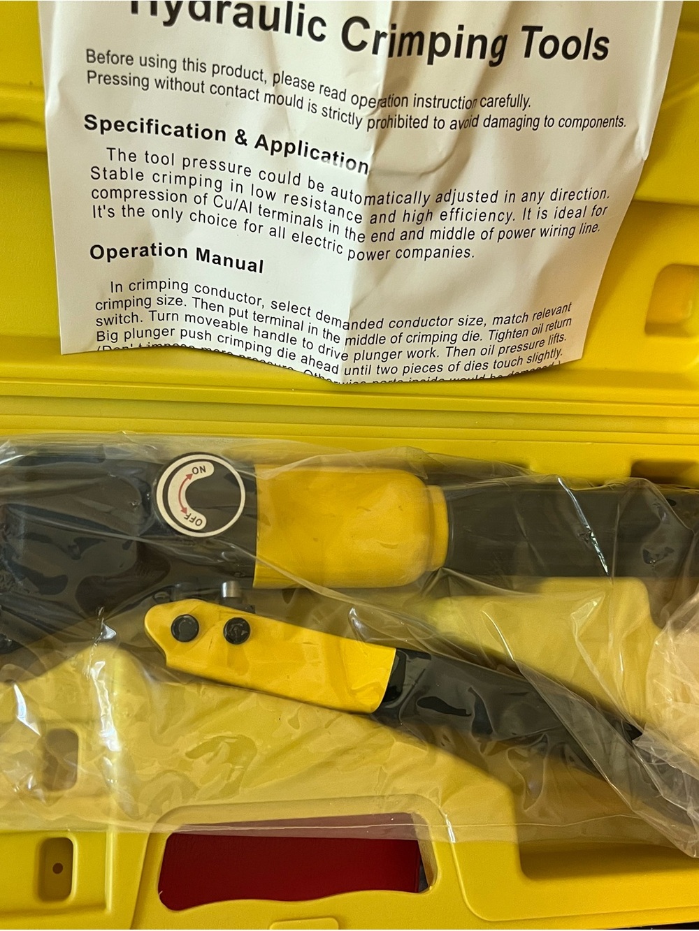 Hydraulic Crimping Tool Kit